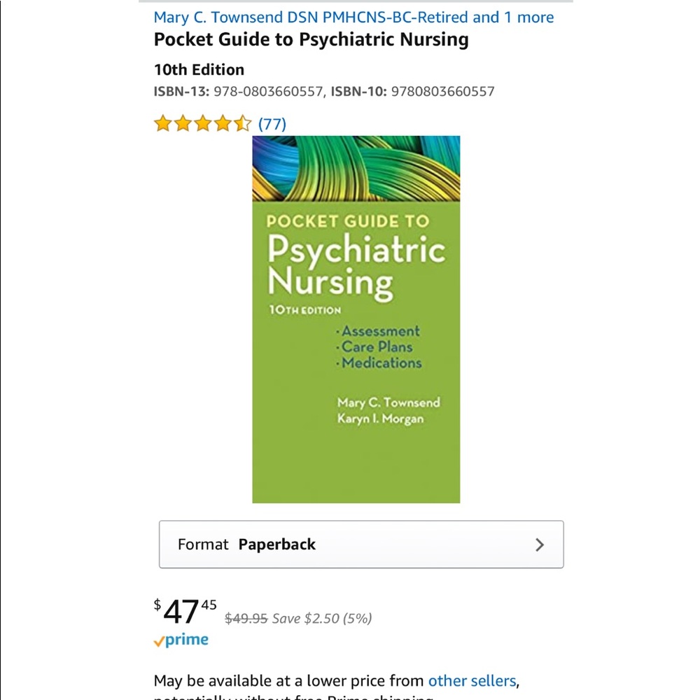 Psychiatric nursing book